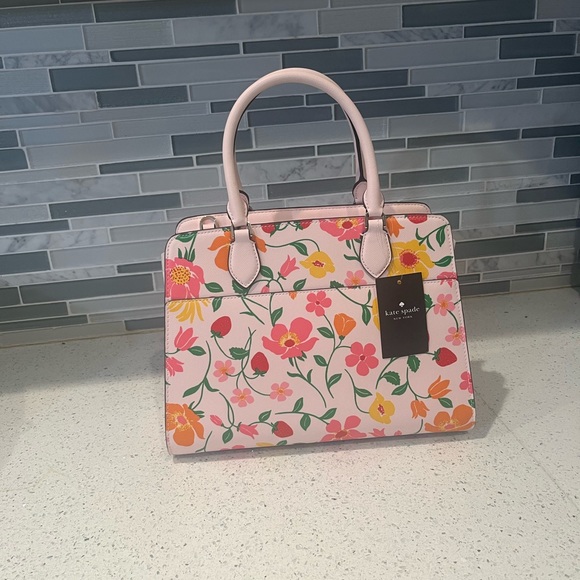 Kate Spade Pink Floral Satchel - Picture 1 of 1